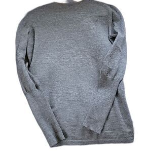 VTG Rena Lange womens wool cashmere crewneck sweater grey size 8 made‎ in Italy